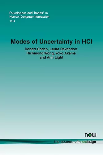 Modes of Uncertainty in HCI cover