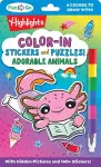 Color-In Stickers and Puzzles! Adorable Animals cover