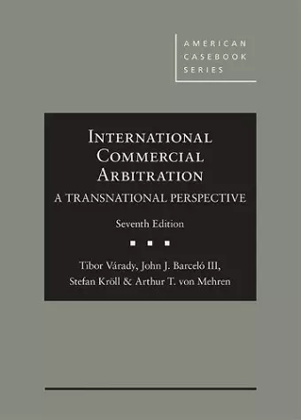 International Commercial Arbitration - A Transnational Perspective cover