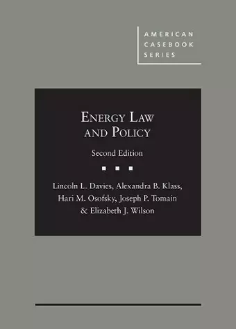 Energy Law and Policy cover