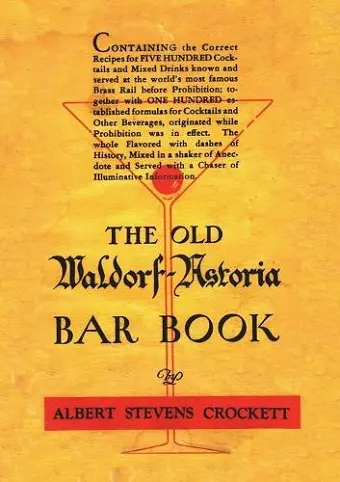 The Old Waldorf Astoria Bar Book 1935 Reprint cover