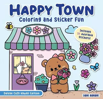 Happy Town Coloring and Sticker Fun cover