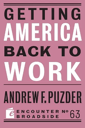 Getting America Back to Work cover