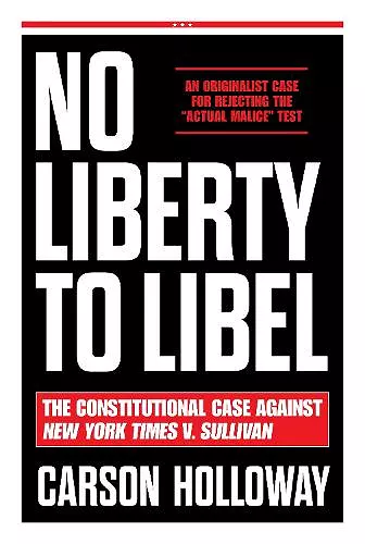 No Liberty to Libel cover