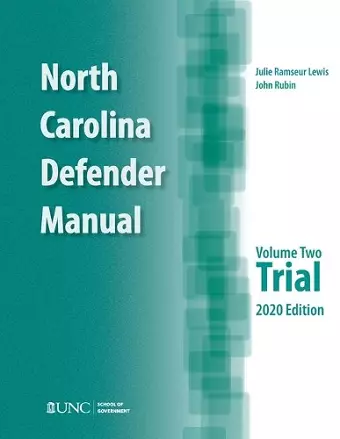 North Carolina Defender Manual cover