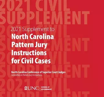 June 2021 Supplement to North Carolina Pattern Jury Instructions for Civil Cases cover