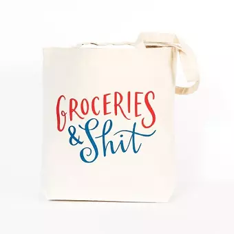 Em & Friends Groceries & Shit Tote Bag cover