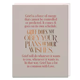 6-Pack Elizabeth Gilbert Grief Does Not Obey Card cover