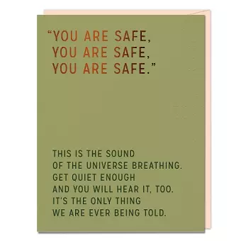 6-Pack Elizabeth Gilbert You Are Safe Card cover