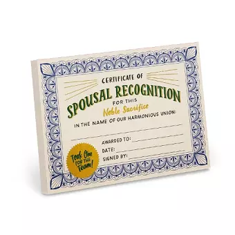 Em & Friends Spousal Recognition Certificate Notepads (New Version) cover