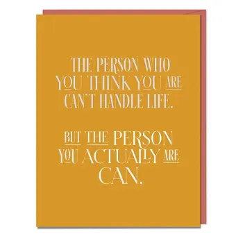 The Person You Actually Are Encouragement Card cover
