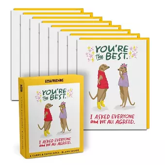 Em & Friends You’re the Best Boxed Greeting Cards, Box of 8 Single Encouragement Cards cover