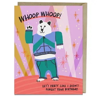 Whoop Whoop Belated Birthday Card cover