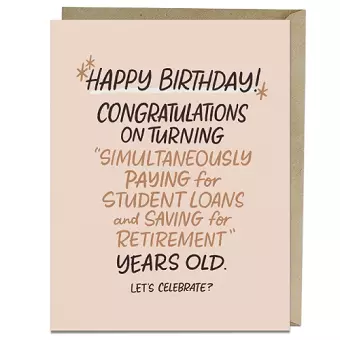 6-Pack Em & Friends Paying For Student Loans Years Old Birthday Cards cover