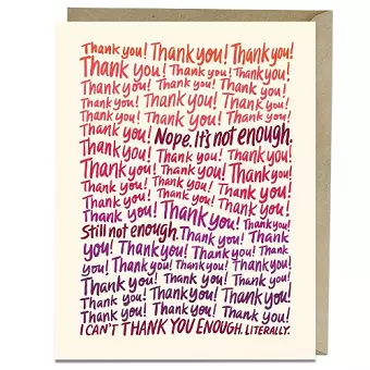 6-Pack Em & Friends Can't Thank U Enough Thank You Cards cover