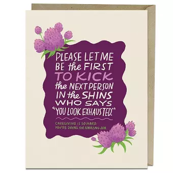 Em & Friends Caregiving is Hard Greeting Card cover