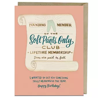 Em & Friends Soft Pants Club Birthday Greeting Card cover