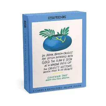 Em & Friends Broken Objects Foil Card, Box of 8 Single Empathy Cards cover