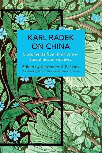 Karl Radek on China cover