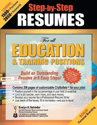 STEP-BY-STEP RESUMES For all Education & Training Positions cover