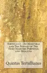 Ad Martyras and The Passion of The Holy Martyrs Perpetua and Felicitas cover
