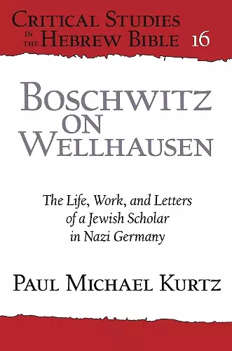 Boschwitz on Wellhausen cover