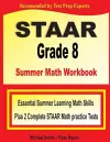 STAAR Grade 8 Summer Math Workbook cover