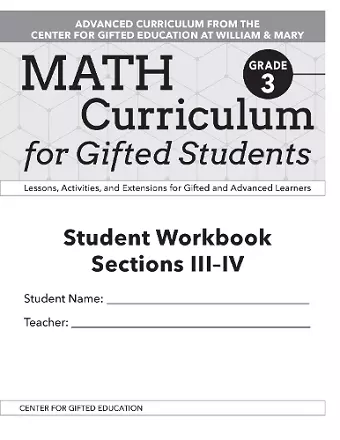 Math Curriculum for Gifted Students cover