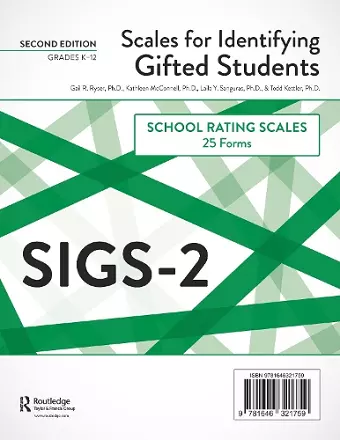 Scales for Identifying Gifted Students (SIGS-2) cover