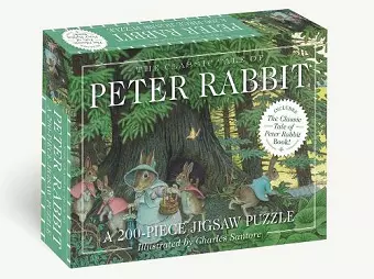 The Classic Tale of Peter Rabbit 200-Piece Jigsaw Puzzle and   Book cover