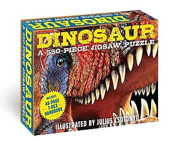 Dinosaurs: 550-Piece Jigsaw Puzzle and   Book cover