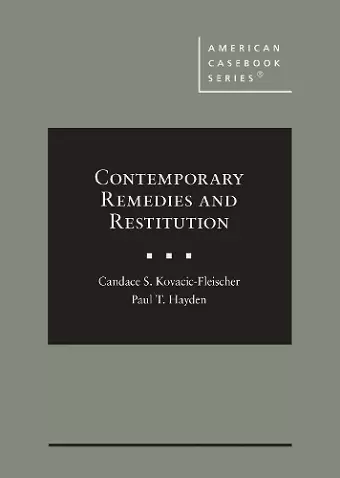 Contemporary Remedies and Restitution cover