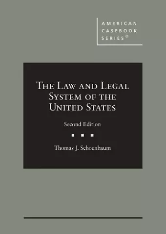 The Law and Legal System of the United States cover