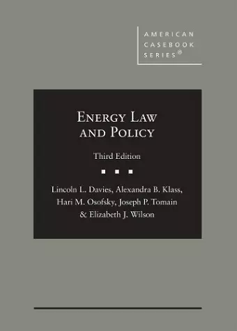 Energy Law and Policy cover