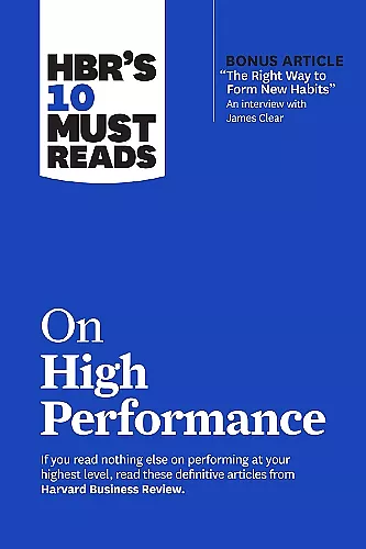 HBR's 10 Must Reads on High Performance cover