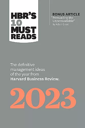 HBR's 10 Must Reads 2023 cover