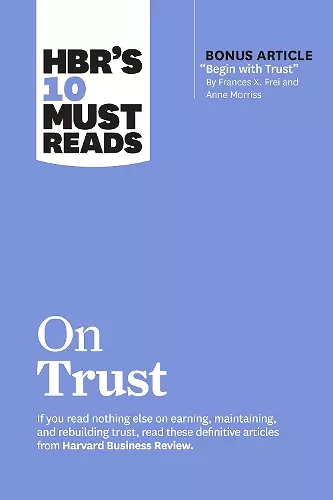 HBR's 10 Must Reads on Trust cover