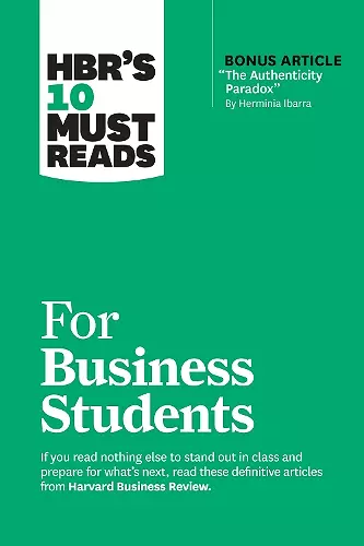 HBR's 10 Must Reads for Business Students cover