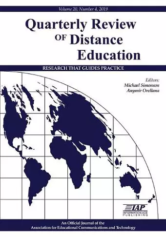 Quarterly Review of Distance Education Volume 20 Number 4 2019 cover