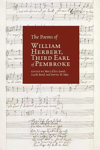 The Poems of William Herbert, Third Earl of Pembroke cover
