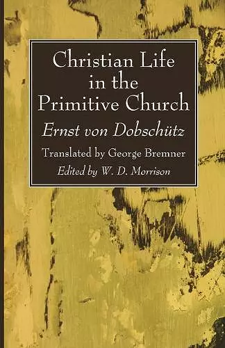 Christian Life in the Primitive Church cover