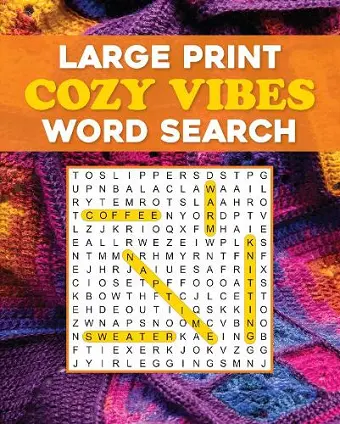 Large Print Cozy Vibes Word Search cover