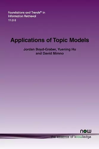 Applications of Topic Models cover