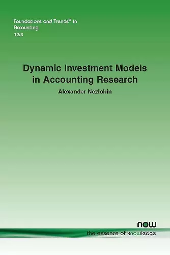 Sales Force CompensationDynamic Investment Models in Accounting Research cover