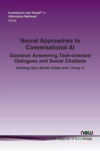 Neural Approaches to Conversational AI cover