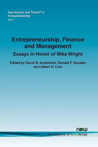Entrepreneurship, Finance and Management cover