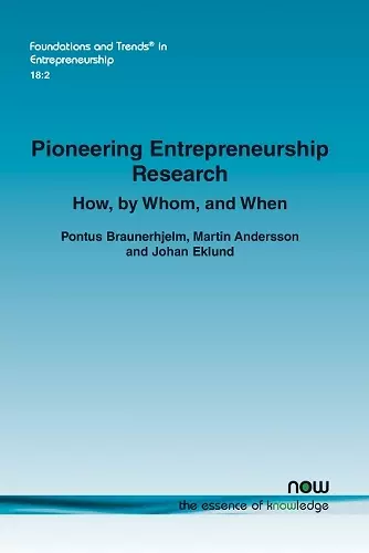 Pioneering Entrepreneurship Research cover