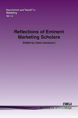 Reflections of Eminent Marketing Scholars cover