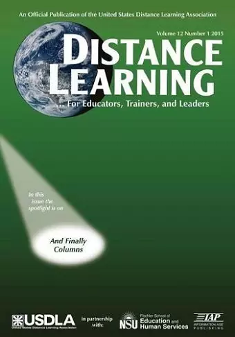 Distance Learning Magazine, Volume 12, Issue 1, 2015 cover