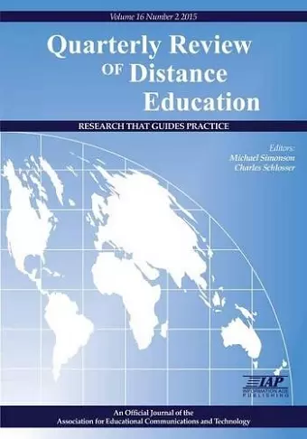 Quarterly Review of Distance Education Volume 16, Number 2, 2015 cover